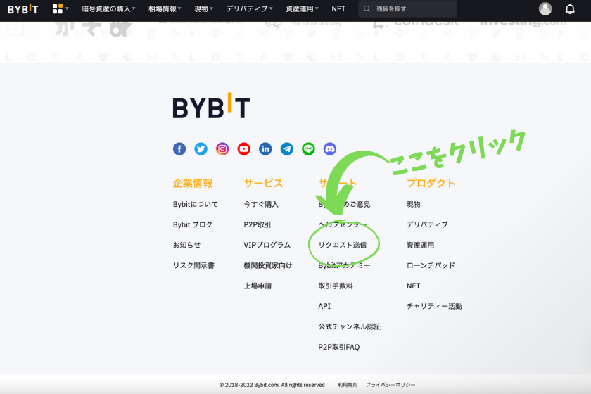 Bybit オプション リクエスト送信