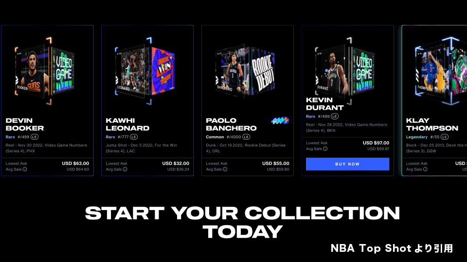 NBAのデジタルカード