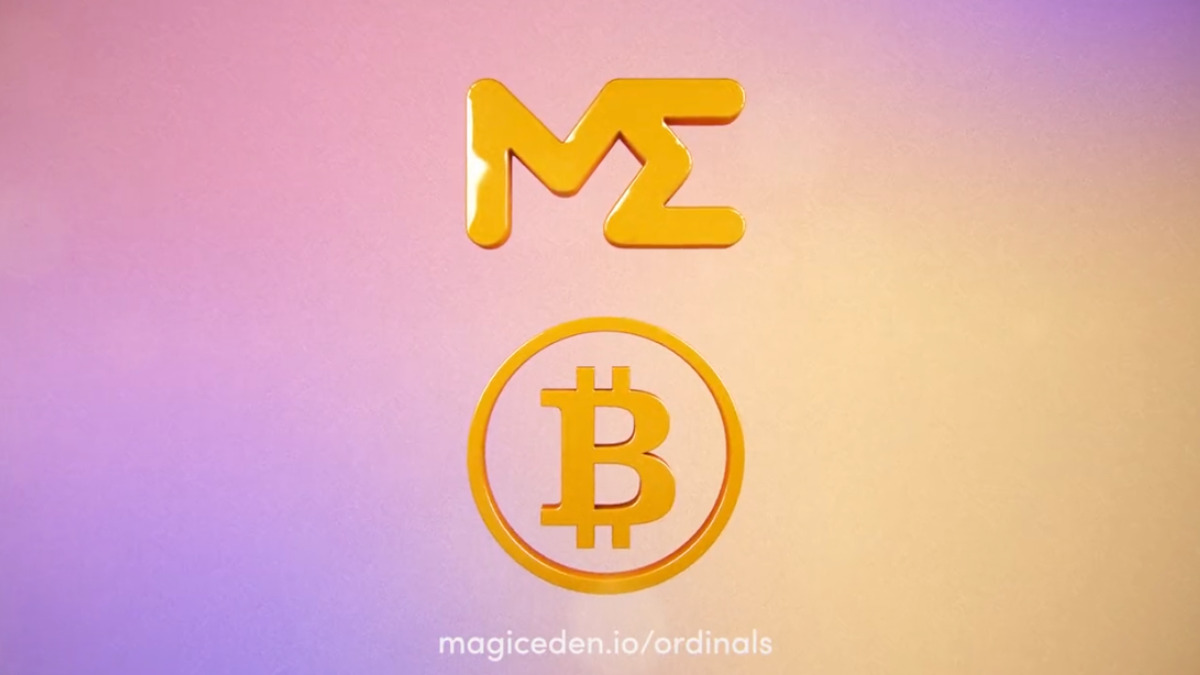 マジックエデンのロゴとビットコインのロゴ