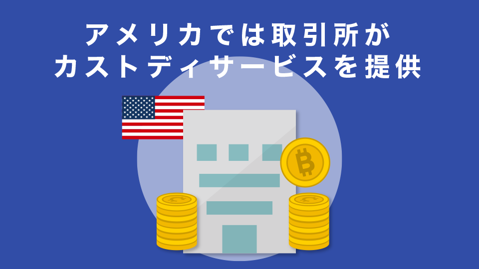 アメリカでは仮想通貨取引所が仮想通貨向けのカストディサービスを提供