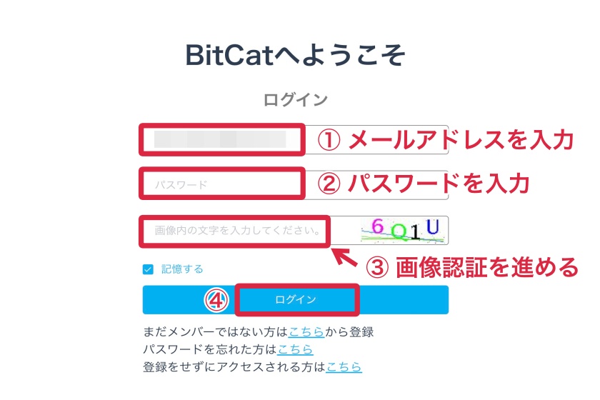 BitCat 使い方「登録手順3」