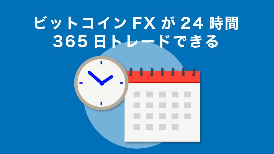 ビットコインFXが24時間365日トレードできる