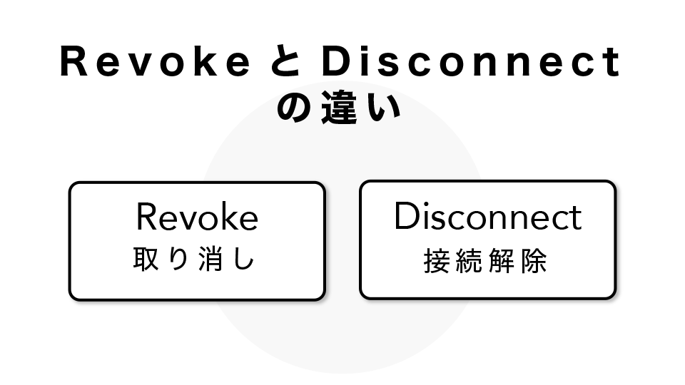 Revoke（取り消し）とDisconnect（接続解除）の違い