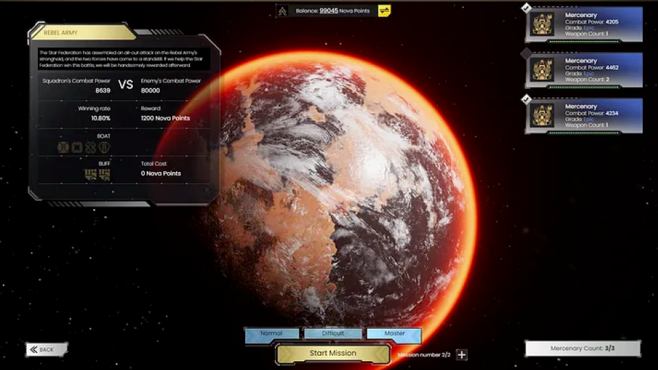 惑星間の戦争をコンセプトにしたNFTゲーム