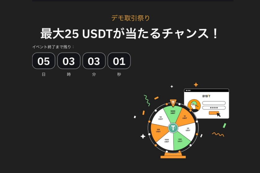 Bybitデモトレード「新規ユーザー限定デモ取引祭り」