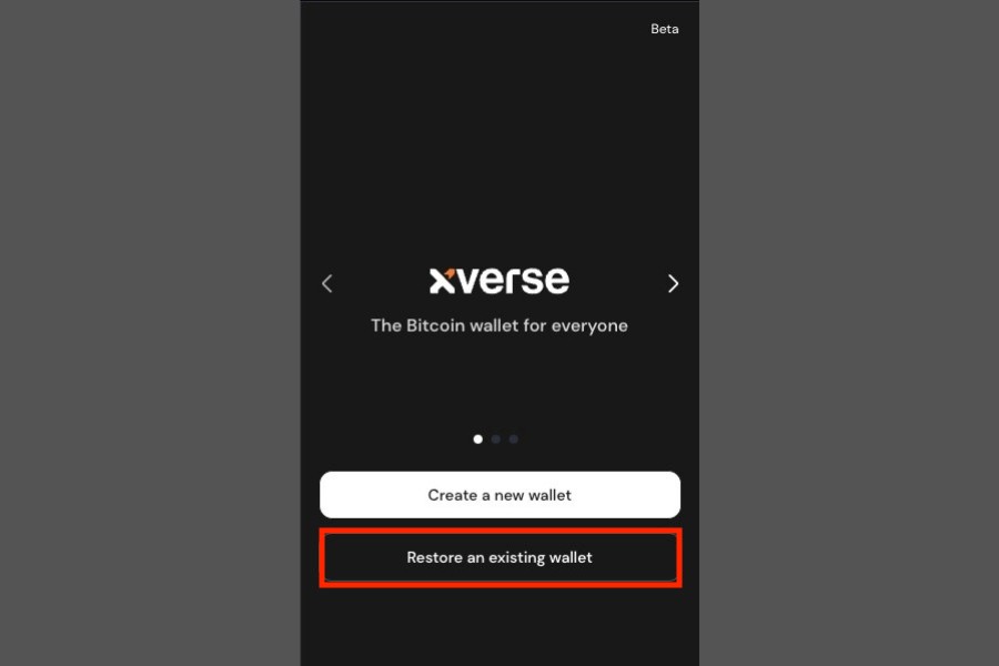 Xverse「ブラウザアプリと連携」