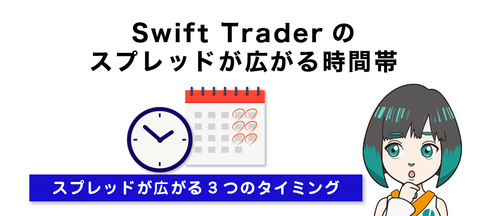 Swift Traderのスプレッドが広がる時間帯