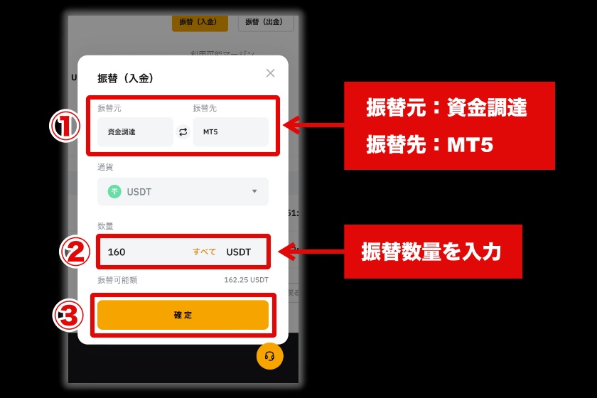 画像14：BybitMT5「MT5アカウントへの入金3」