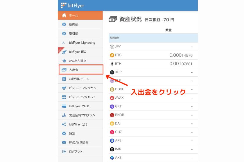 画像09：Bitget出金方法「パソコンで出金する方法01」