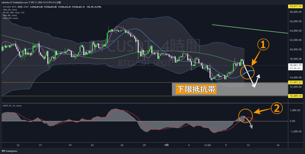 BTCUSDT4時間足-2024-09-11